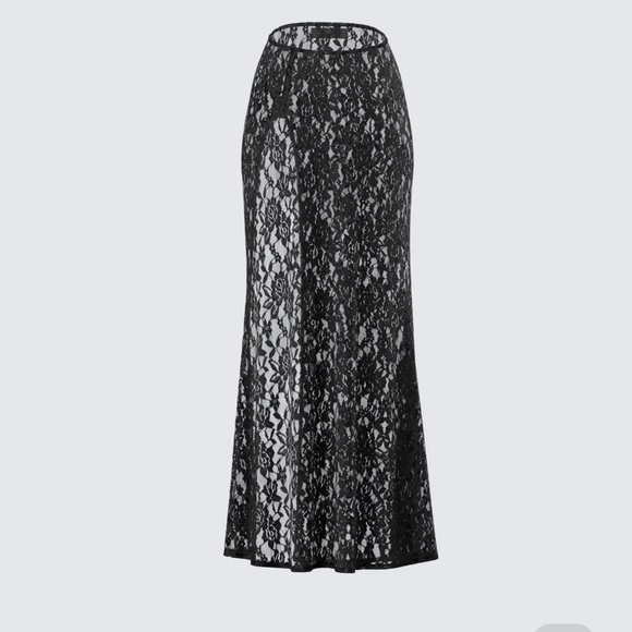NWT Finesse Studios Beatrix Black Lace Skirt - Picture 1 of 3